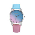 Relogio feminino Hot Marketing relogi Retro Rainbow Design Faux Leather Band Analog Alloy Quartz Wrist Watch