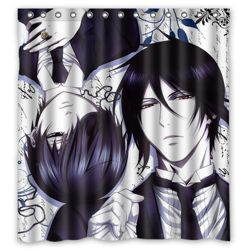 Hot!New Fashion Deco Japanese Anime black butler Bathroom shower curtain 66