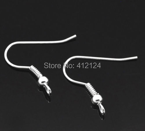 Free shipping!!! 3750 Pairs Wholesale Hot New DIY Silver Plated Earring Wire Hooks Jewelry Making Charms Component 21x20mm