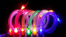 crystal led light Micro USB Cable Sync Data Charger Cables for iphone5 5s 6 6s for Samsung for HTC Android mobile phone