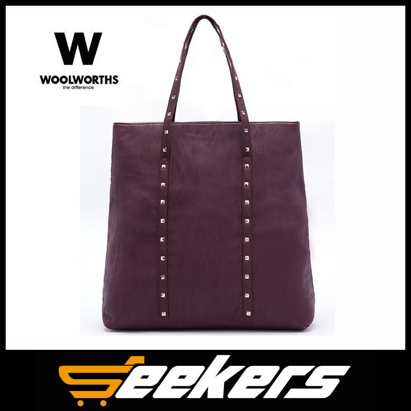 HOT!Fashion designer womens tote bags PU leather handbags Australia brand rivet tote bags prado ...