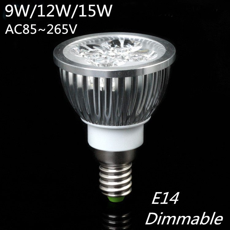 High power CREE Led E14 9W 12W 15W 220V 230V 110V Dimmable Led spot Light Spotlight