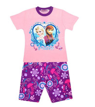 new 2016 baby girls pajamas sets children kids night clothing t shirts shorts outfits cotton free shipping