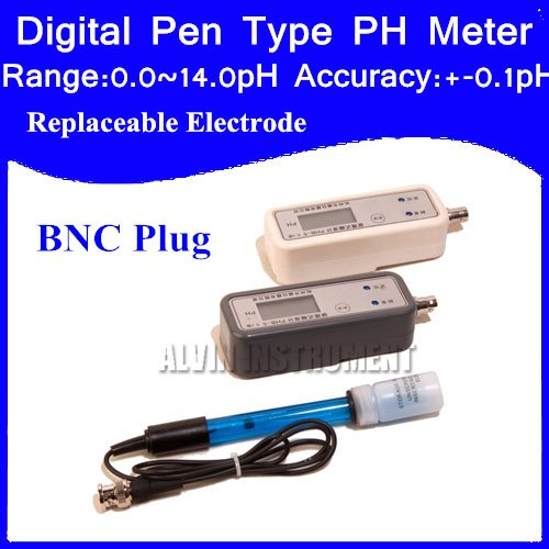 Free Shipping Pen Type PH Meter Tester Repalceable Electrode BNC Plug Range:0.0~14.0pH Accuracy:+-0.1pH  E201 electrode
