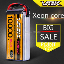 VOK Power Li-polymer Lipo Battery 11.1v 10000mAh 25C 3S XT60 Plug for RC Helicopter Car Boat Quadcopter Drone Bateria Lipo