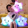 Promotion Star Pillows Led Luminous Pillow Soft Kawaii Plush Pillow Cushion Stuffed Animals Doll Kids