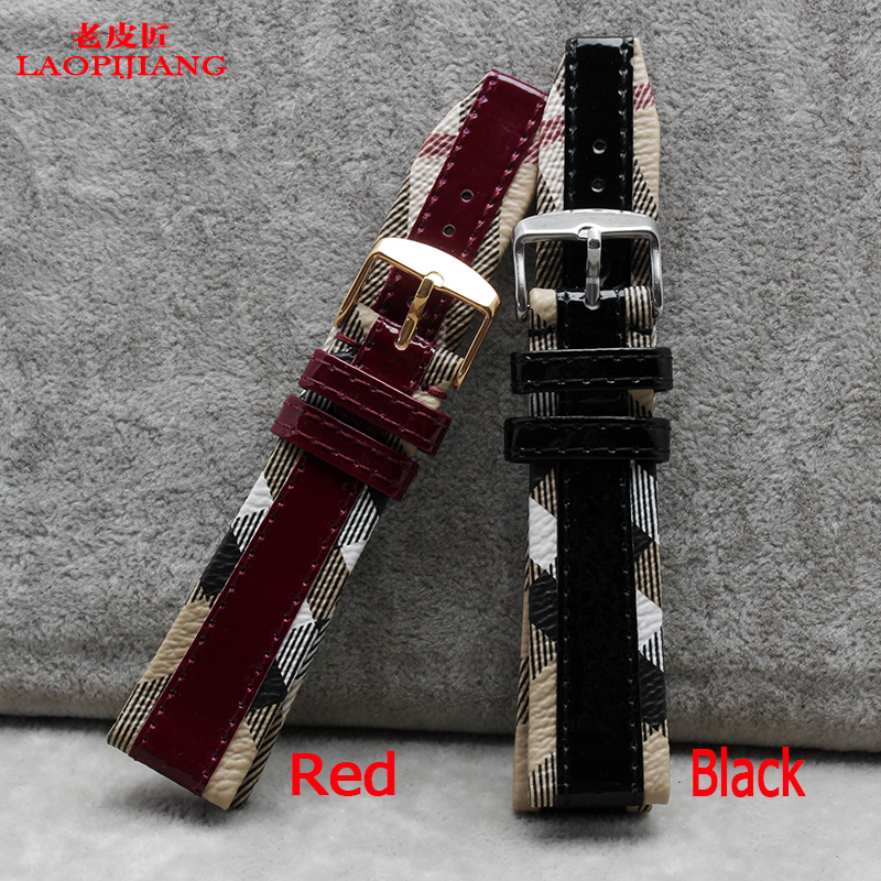 Laopijiang Leather Watchband alternative font b Burberry b font Plaid BU1395969788 watch with 16 female 20mm