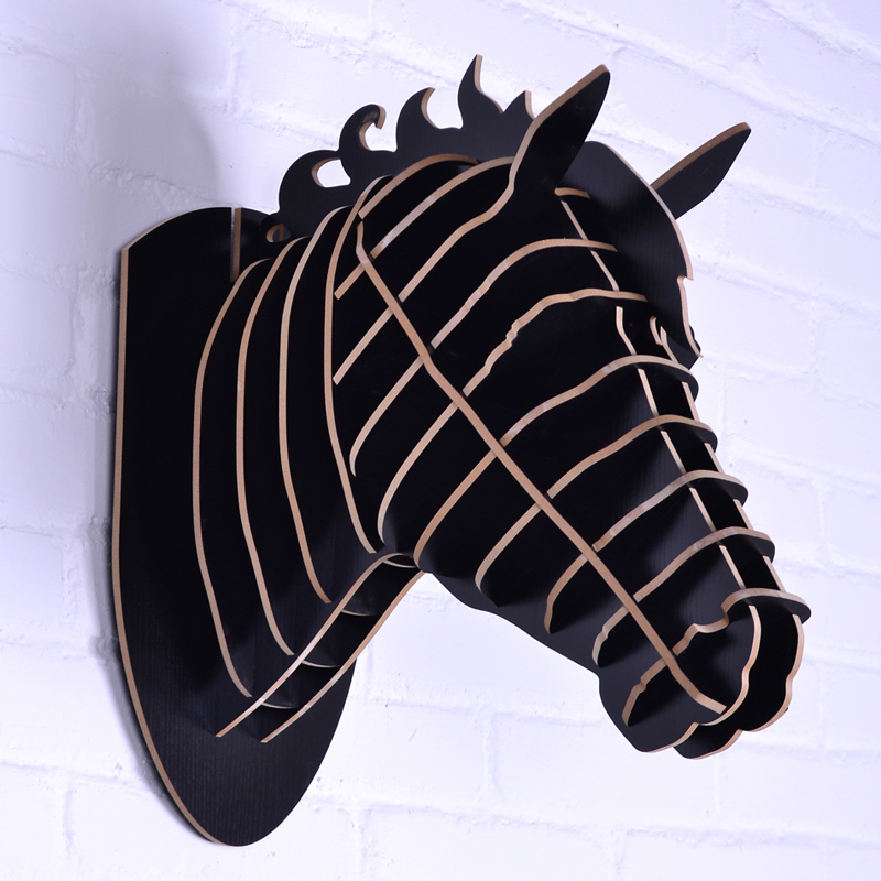 horse sculpture,Horse head for wall decoration,mdf decorative,DIY