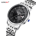 Men Women s Simple Casual Style Stainless Steel Watchband Round Dial Date Calendar Waterproof Couples Men