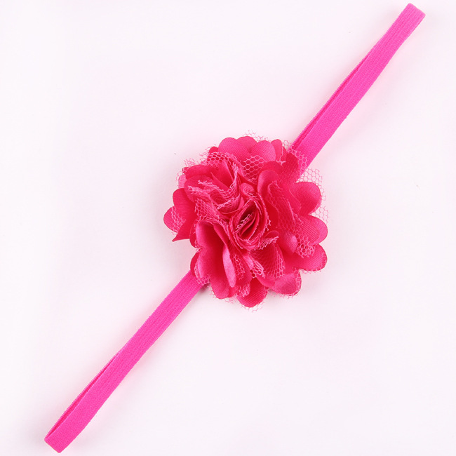 Chiffon Flower hairband Hair Accessories Baby Girls Lace Headband Baby Infant girl Hair Weave band childern hair clips (6)