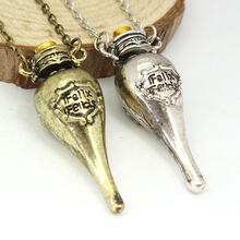 The Harry Potter Felix Felicis Potion Bottle Pendant Necklace Movie Jewelry Gifts Statement Necklaces Cheap FashionJewelry