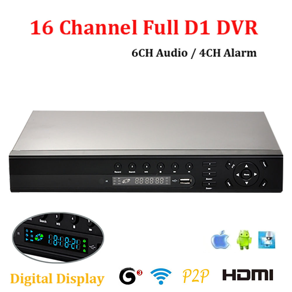 DVR BOX 16 channel full D1 HDMI 3G WIFI P2P DVR 16ch standalone dvr