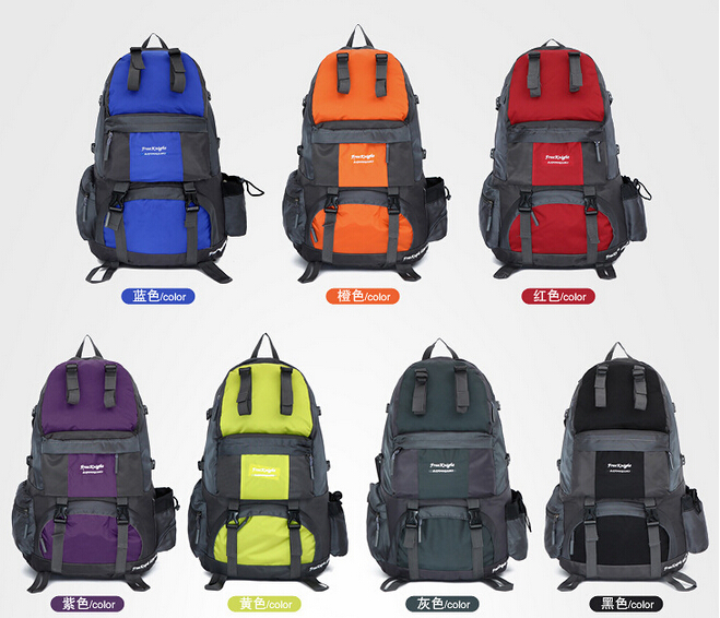 50L Large Capacity Climbing Bag Outdoor Waterproof Mountaineering Bag Hiking Shoulder Bag Unisex Leisure Exploration Backpack