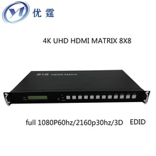 Бесплатная доставка микро-hdmi матрица 8 X 8 1.3 В 3d 1080 P переключатель-преобразователь и сплиттер с PC инструмент управления RS232 / RJ45