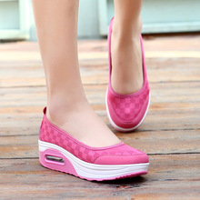 Women casual shoes 2016 summer mesh breathable shoes woman platform shoes