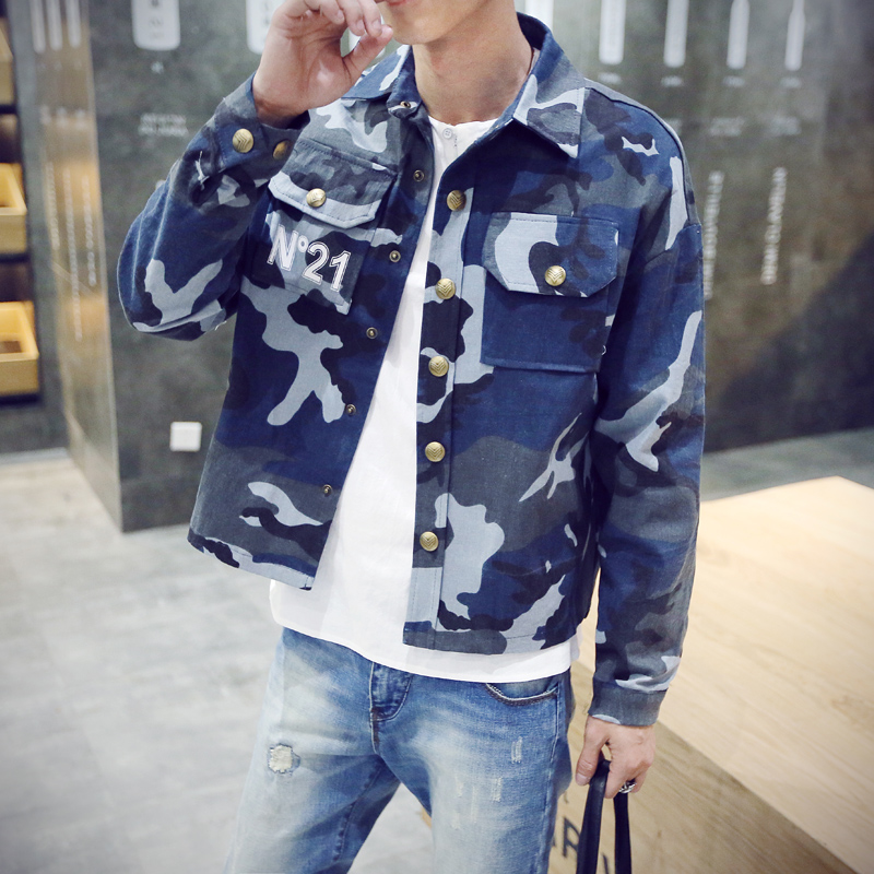 2015 autumn and winter jacket outerwear male slim outerwear top wadded jacket male Camouflage