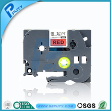 Compatible tze 18mm tape black on red tze-441 for PT-9700 PT-7600