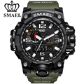 SMAEL Brand Men Sports Watches Dual Display Analog Digital LED Electronic Quartz Wristwatches Waterproof Swimming Military