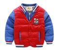 2016 Winter Children s Coat Boys 2 Fake Piece Outerwear Fashion Embroidered Stamp Design Jacket Boy
