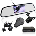Auto Parking Sensor with Rear View Mirror 4 3 inch LCD Display Parktronic sensor 4 car