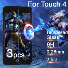 3pcs 0.26mm 9H Explosion Proof Anti scratch LCD Tempered Glass Film For Apple Ipod touch 4 Screen Protector Film