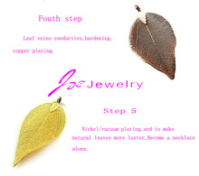 Cheap costume jewelry gold color alloy blade design pendant necklace 2015 new women really leaves necklace