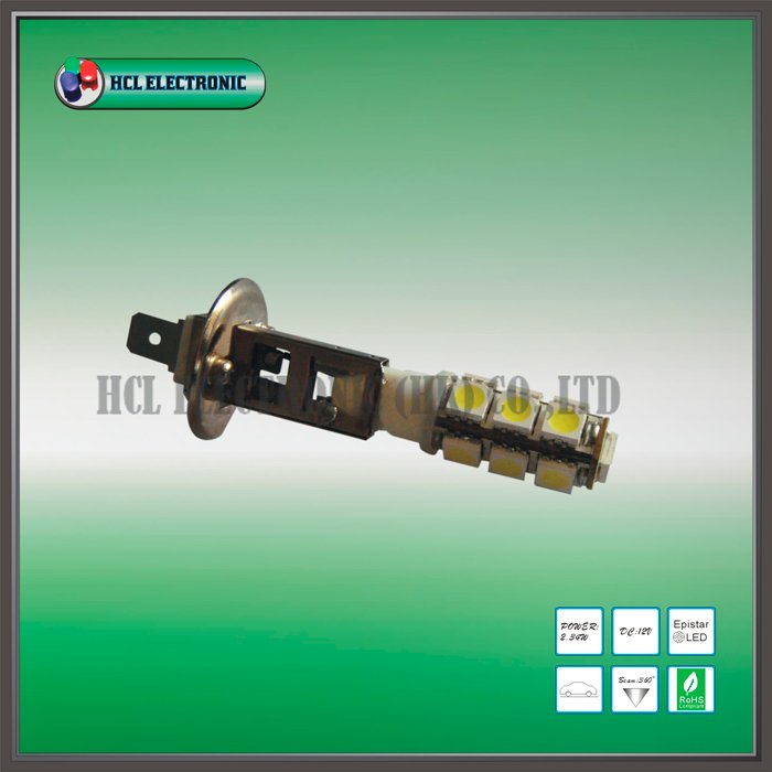 Free shipping 2 pcs lot H1 LED Auto Bulb 13pcs Ultra Bright 5050SMD white red blue
