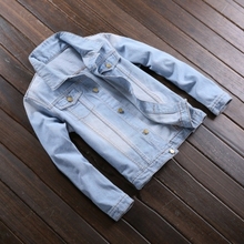2016 New Hot Men’s Jacket Men’s retro classic high-quality denim jacket lapel jacket