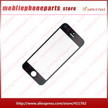 Free Shipping Original Black Front Tempered Glass For iPhone 5S Mobilephone Parts 10PCS LOT