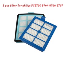 1pc Intake vents HEPA Filter+1 pc Exhaust vents filter for philips FC8766 FC8767 FC8760 FC8764 vacuum cleaner parts Replacement