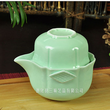 Celadon pot cup ceramic tureen cup teacup Large tea blue and white porcelain bowl