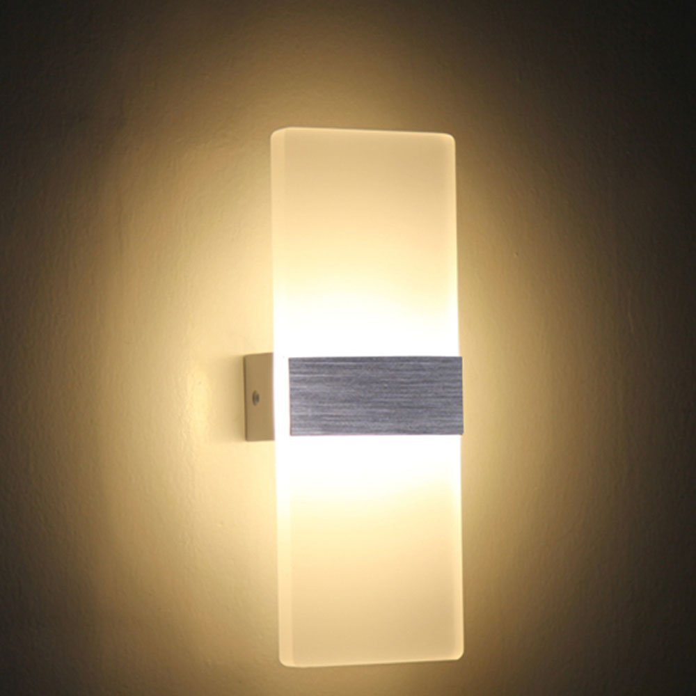 Modern LED Wall Lamps Sconces Aluminum Reading Lights Fixture Decorative Night Light for Pathway Staircase Bedroom Bedside Lamp