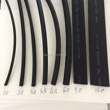 20cm 8pcs 8 size black color 2:1 Heat Shrink Tube  Wire Wrap Cable Sleeve set free shipping