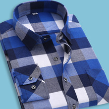 S-4XL Flannel Shirt Men High Quality Warm Long Sleeve Plaid Flannel Shirt Men’s Fashion Slim Fit Korean Style Imported Clothing