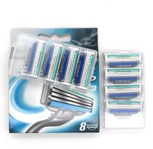 High Quality 8pcs/lot M3-Turbor Shaving Razor Blades Men’s face shaver blade For Men Razor Blade Sharpener Version Free Shipping