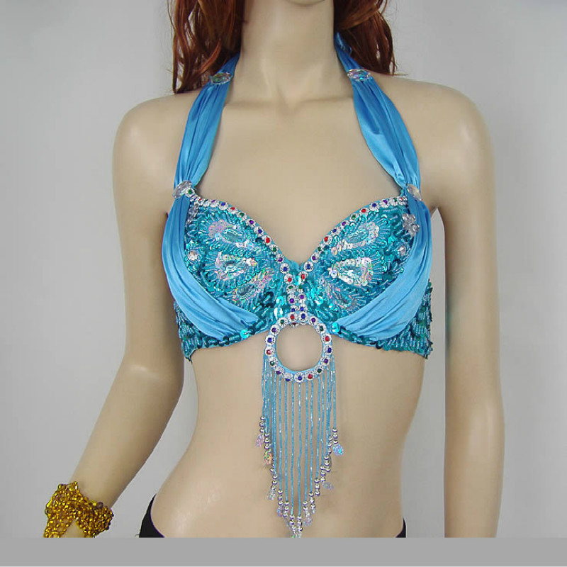 Bellydance Belly Dance Bra Top Beaded Dance Performance Bra Tops Sexy