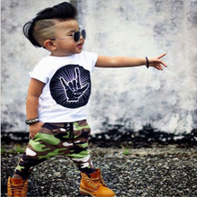 2016 summer style infant clothes baby clothing sets boy Cotton Fashion letters printed T-shirt+pants 2pcs baby boy clothes