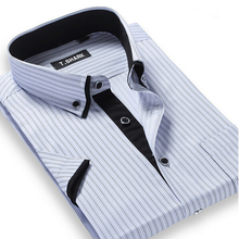 Striped Shirt Men Brand Men’s Clothing Casual Shirts Camisa Masculina Men Clothes Plus Size Men Shirt Short Sleeve 2015