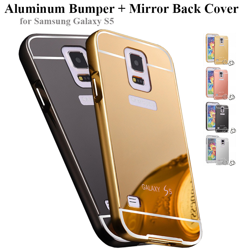 bumper mirror back cover for samsung galaxy s5 aluminium metal frame coque cases for bumper mirror back cover for samsung galaxy s5 aluminium metal frame coque cases for