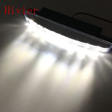 Hot sell! 2pcs/lot Super White 8 LED Daytime Running Lights Drl Light Bar Parking Car Fog Lights Strobe Light 12V DC Head Lamp
