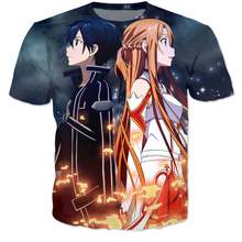 Newest Anime Sword Art Online t-shirts Women Men Summer Hipster 3d t shirt Cartoon SAO tshirts casual tees tops
