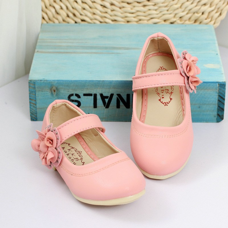 girl leather flower shoes (2)