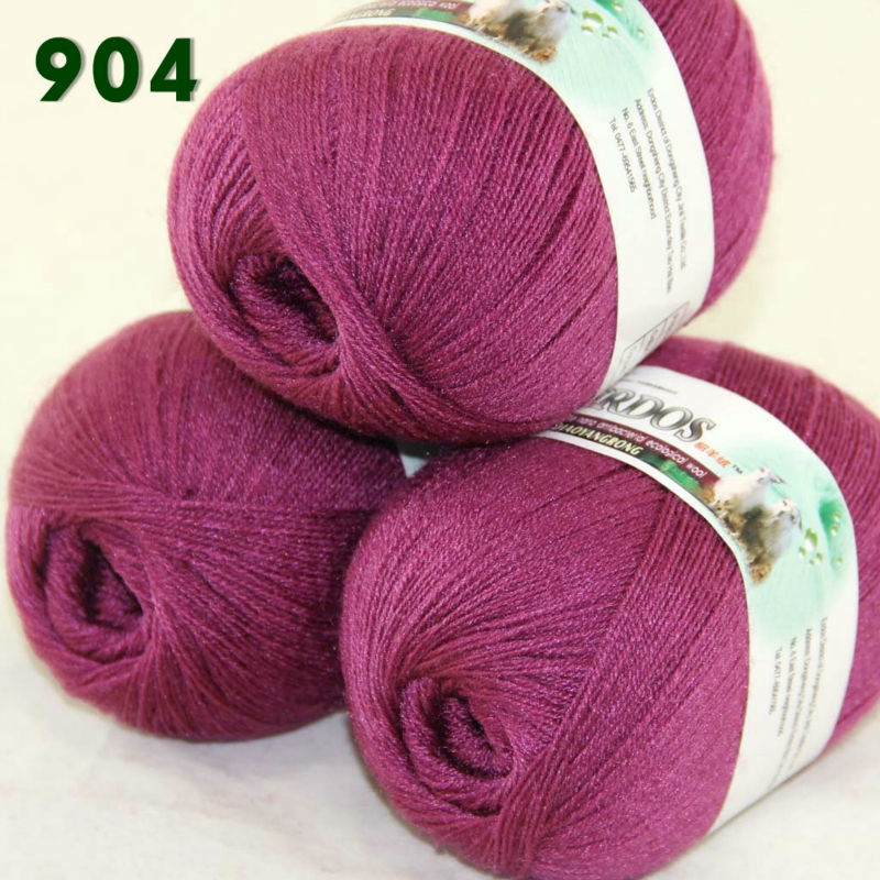 Sale Lot of 6 balls x 50g LACE Soft Acrylic Wool Cashmere hand knitting Yarn 904 