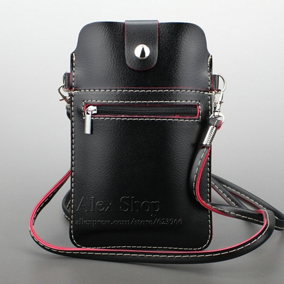 Universal Cell Phone Crossbody Bag With Shoulder Strap, High Quality Leather Wallet Case Pouch ...