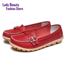 Genuine Leather Slip on Woman Brand Loafers Zapatos Designer Casual Round Toe for Women Flats Women’s Flat Driving Shoes NX0048