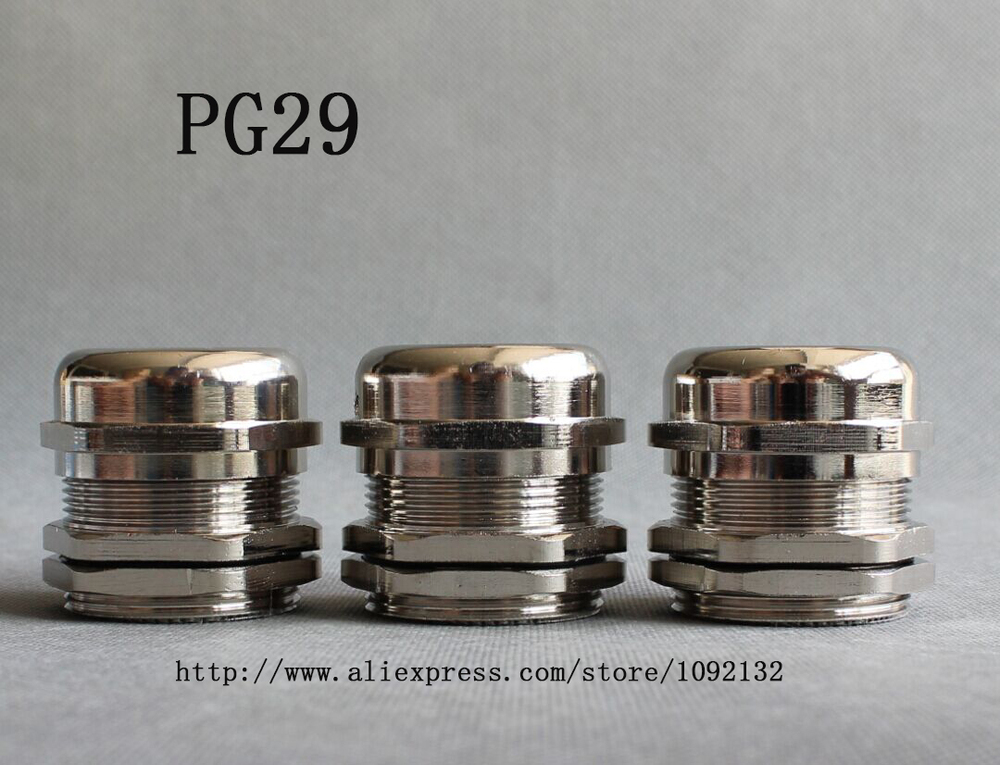 Description Picture 2 of item1piece  PG29 Nickel Brass Metal Silica gel Waterproof Cable Glands connector Apply to Cable 18-25mm