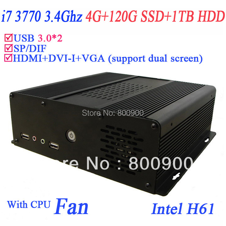   i7 3770 3.4    7 X 64 4    120  SSD 1  HDD USB 3.0 HDMI VGA DVI S / PDIF