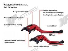 Adjustable Folding Extendable Brake Clutch Levers For Kawasaki Z750 2007 2012