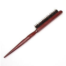 1PCS Salon Natural Bristle Fluffy Wood Handle Hair Brush Comb Hair Styling Tools