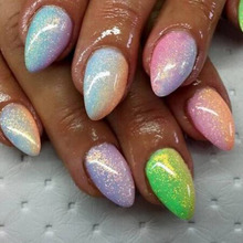 2016 New Mermaid Effect Nail Glitter Polish Sparkly Magic Glimmer Powder Dust DIY Nail Art Tip Decoration Tools Gel UV Nails Art